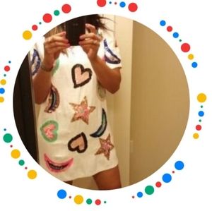 Chelsea Sequin Moon & Stars Dress